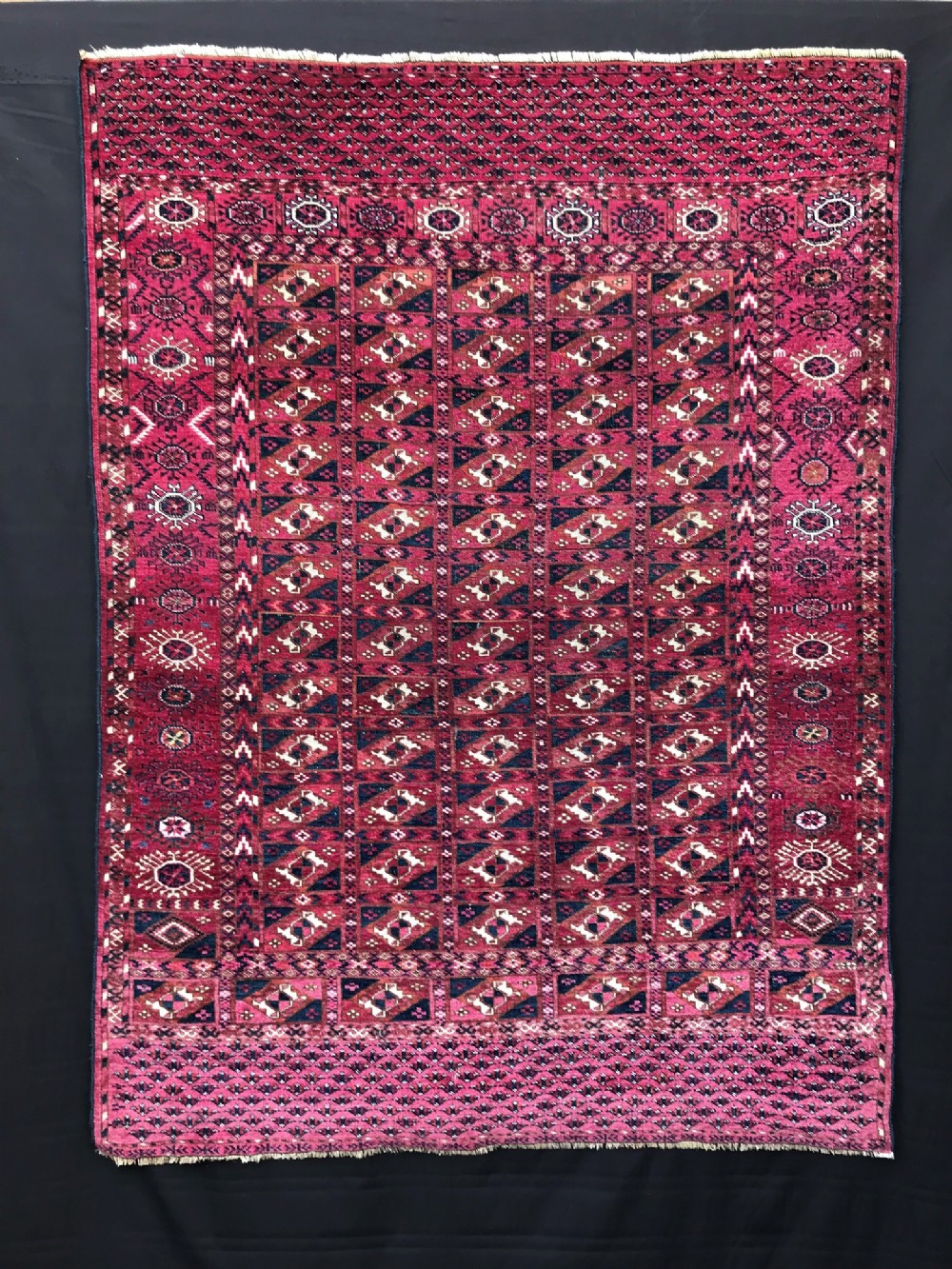 Antique Turkmen Rug, Teke Tribes, Turkmenistan, Central Asia.