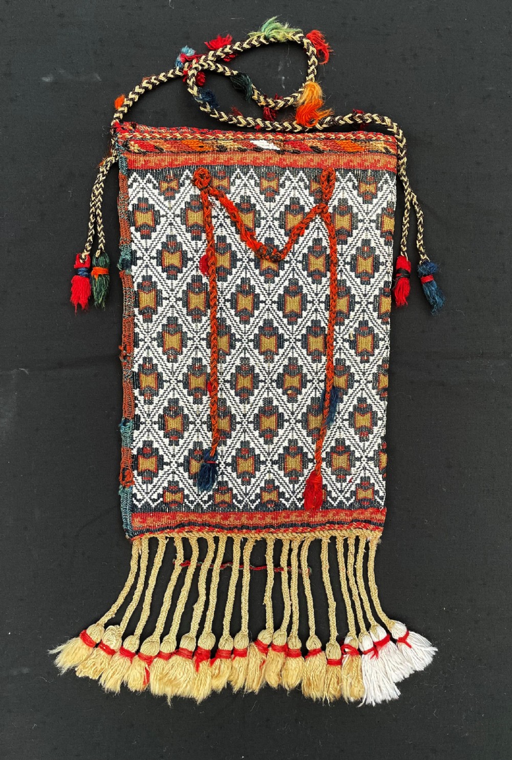Antique Spoon-Bag, Afshar Nomads, Kerman Province, South Persia.