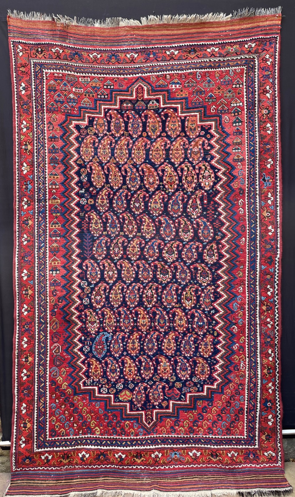 Antique Afshar Tribal Carpet, Afshar Nomads, Kerman Province, Southern Persia.