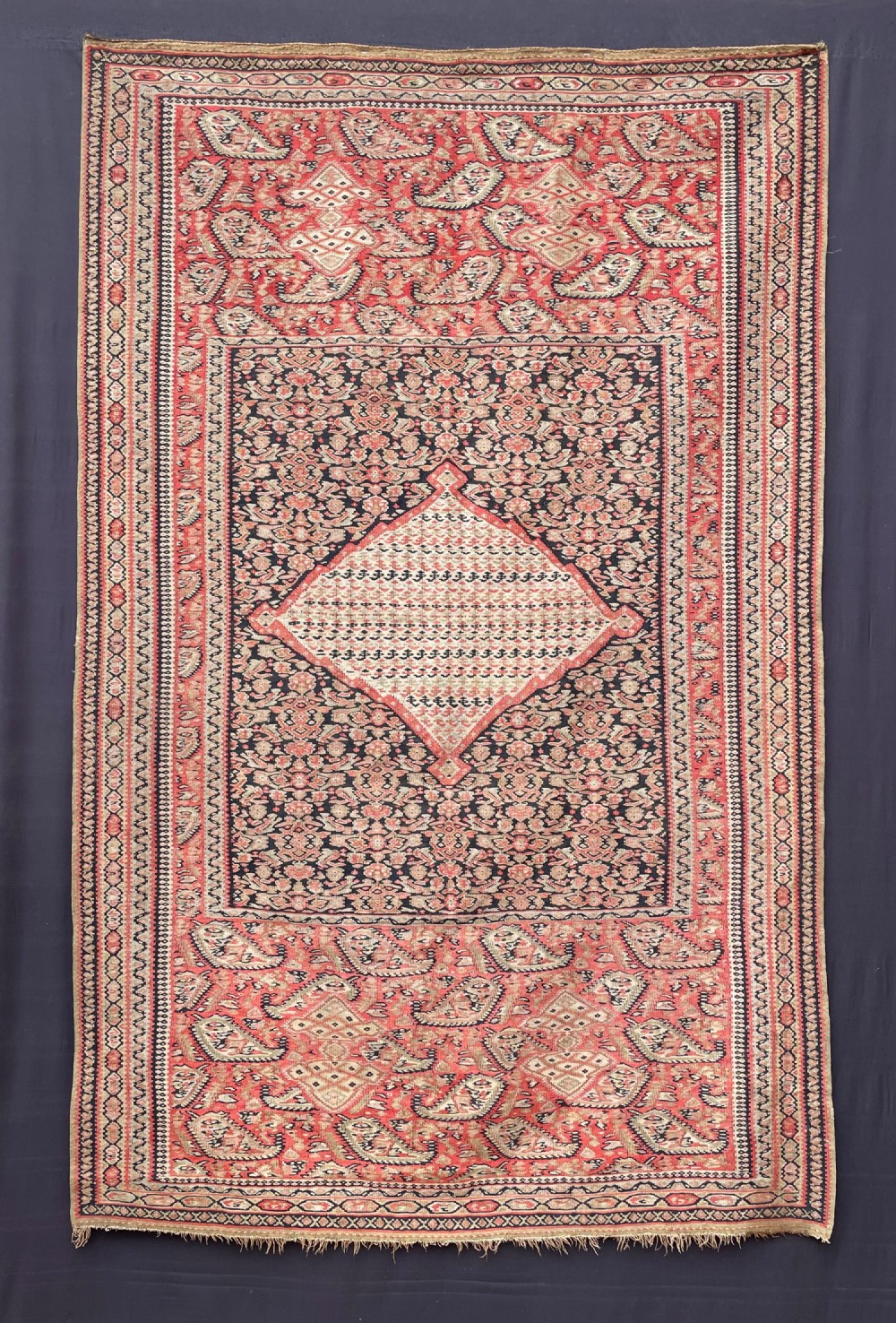Antique Kilim, Senneh, Persian Kurdistan.