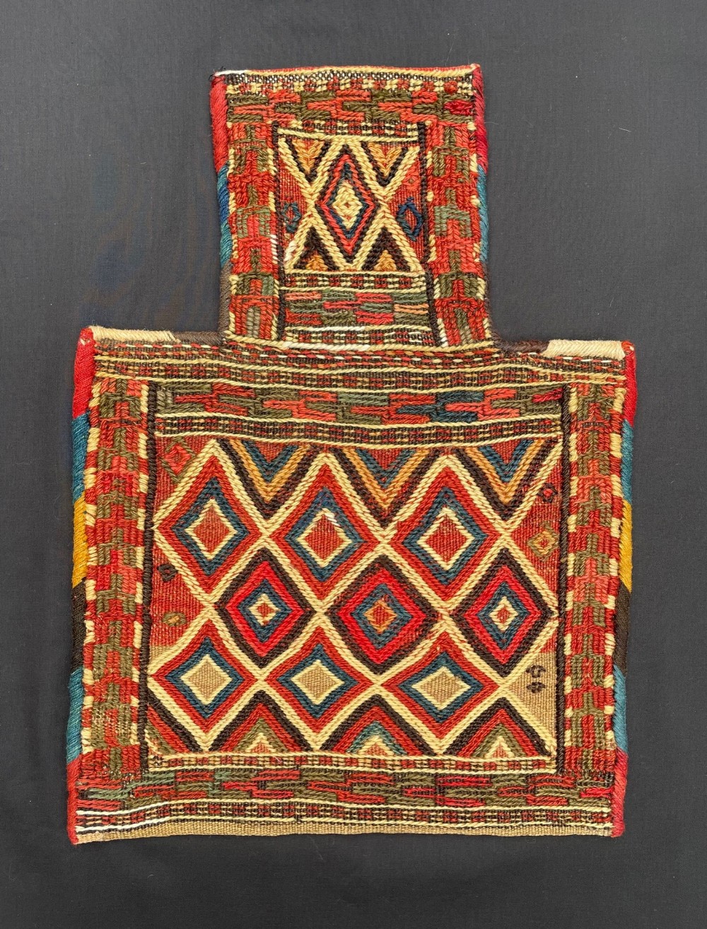 Antique Namakdan (salt-bag), Kordi Nomads, Quchan Region, Khorassan Province, North-East Persia.