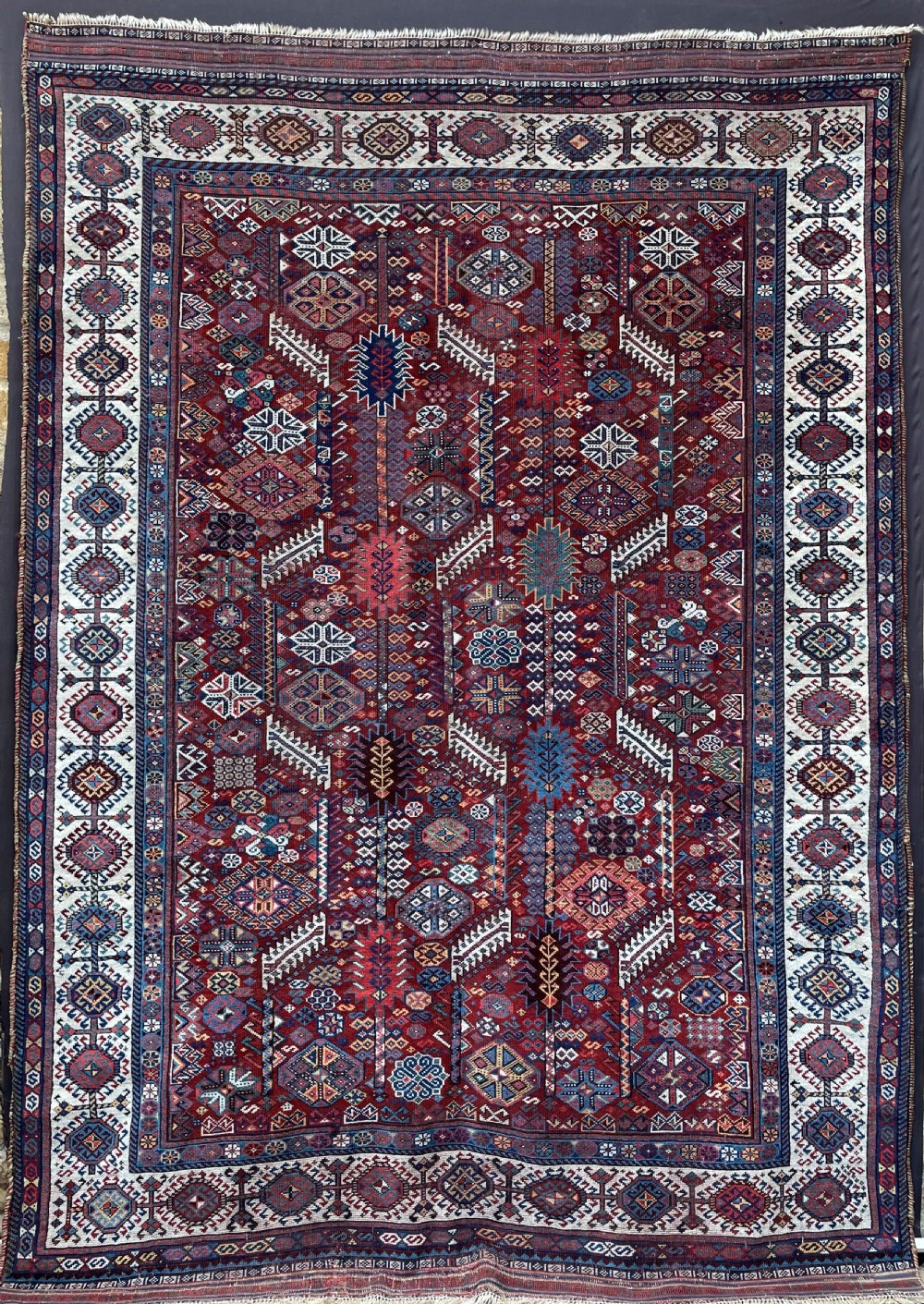 Antique Qashqa'i Rug, Shekarlu Taifeh, Fars Province, South-West Persia.