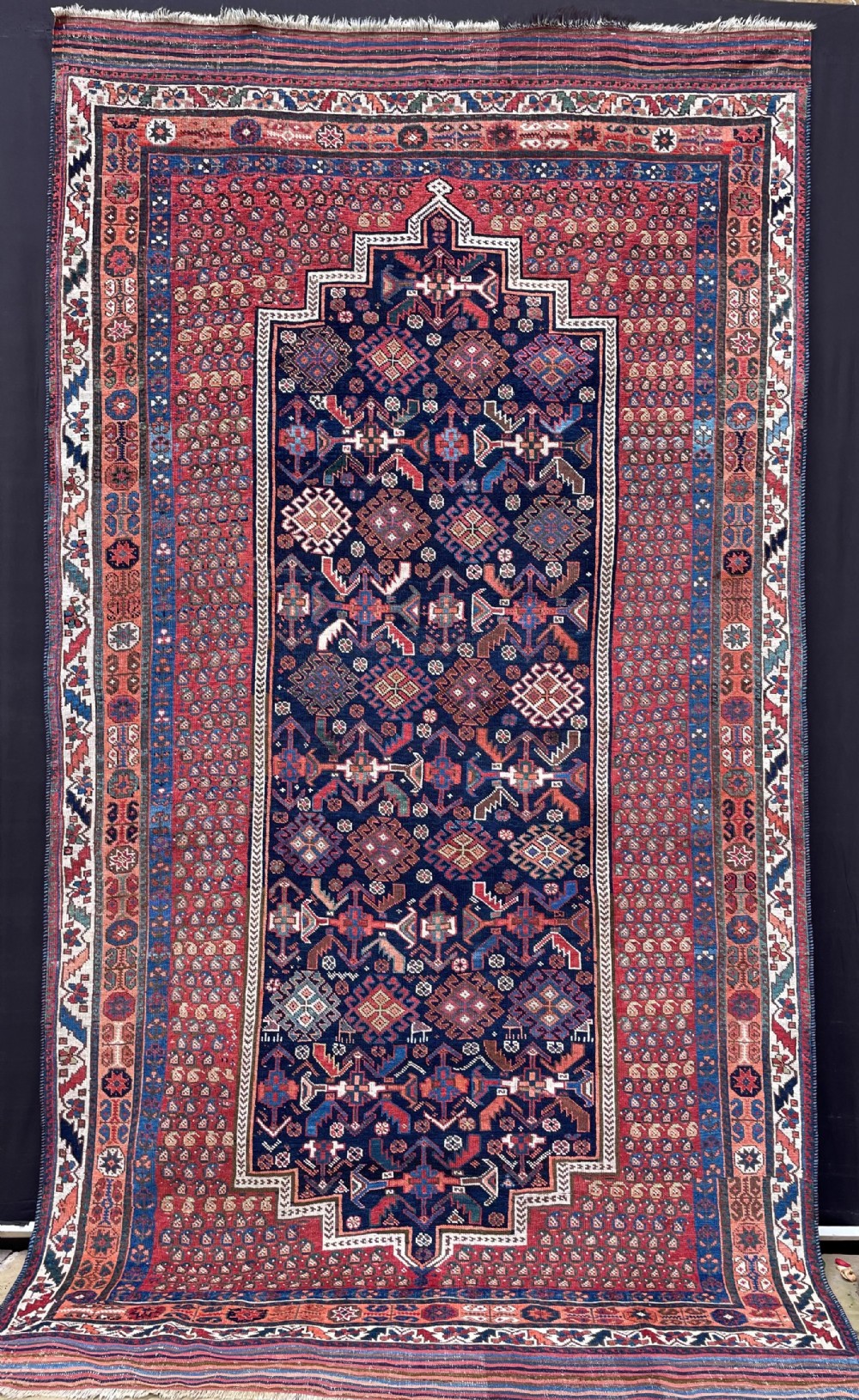 Antique Afshar Carpet, Afshar Tribes, Kerman Province, Southern Persia.
