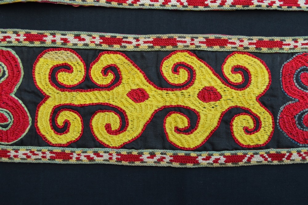 Antique Ceremonial Silk Band, Lakai Uzbek Tribe, Uzbekistan. View IV