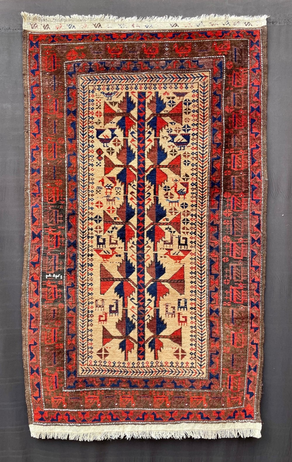 Antique Baluch Tribal Rug, Khorassan Province, North-East Persia.
