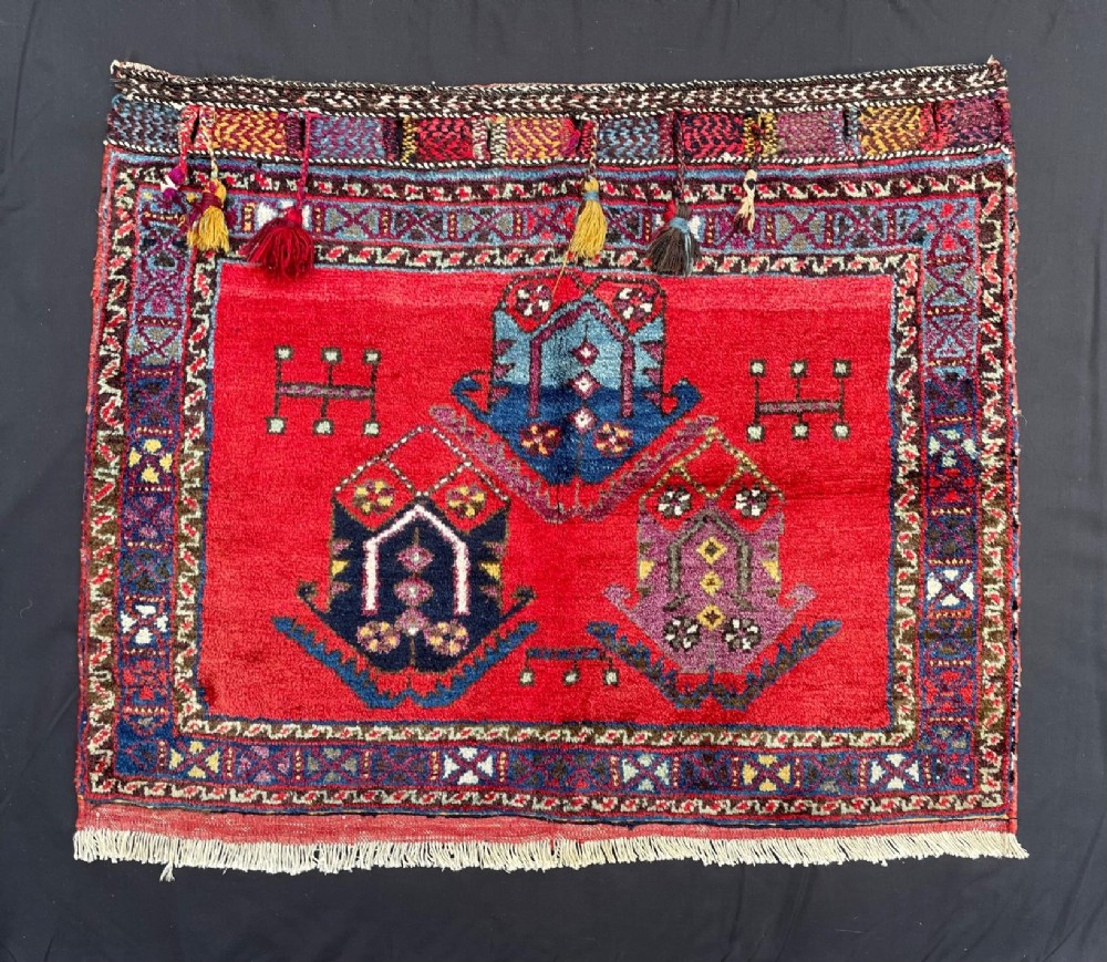 Antique Saddle-Bag Face, Afshar Tribes, Kerman Province, Southern Persia.