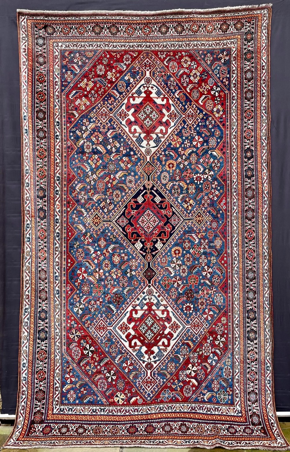 Antique Qashqa'i Tribal Rug, Fars Province, South-West Persia.