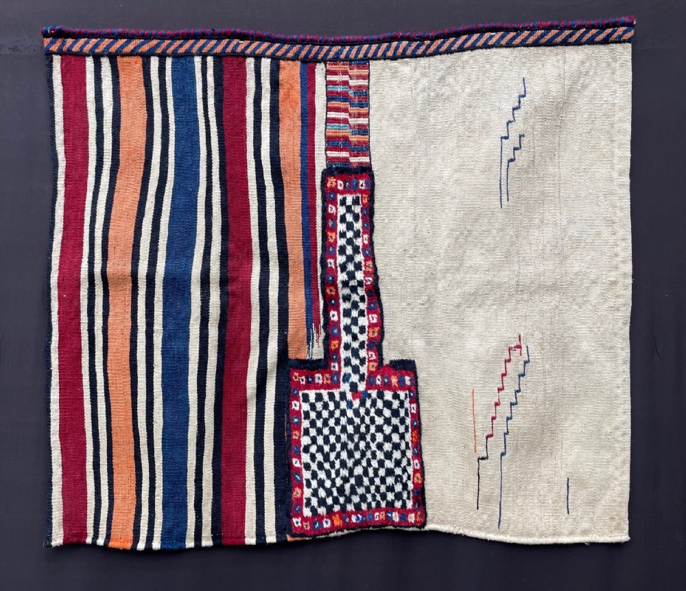 Antique Tasheh (wheat-sack), Luri-Bakhtiari Nomads, The Chahar Mahal, Western Persia.