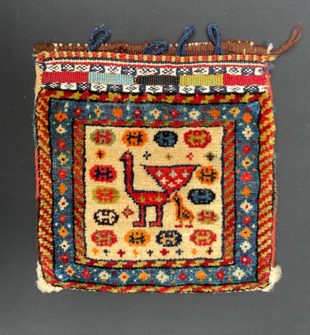 Antique Vanity-Bag, Qashqa'i Tribes, Fars Province, South-West Persia.
