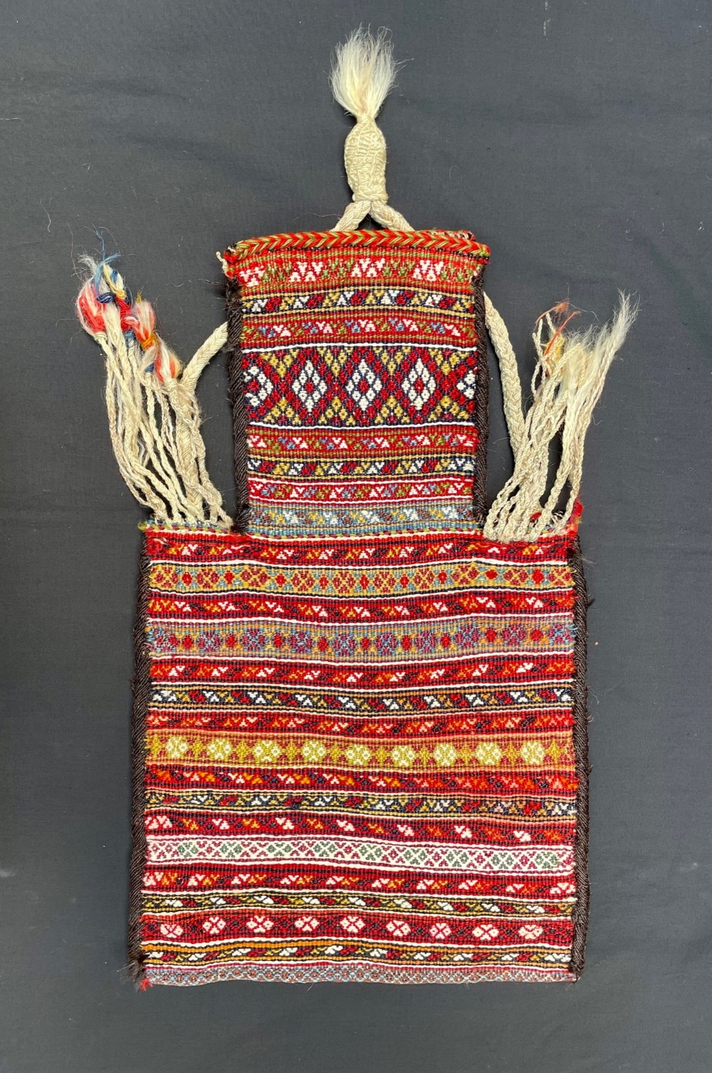 Antique Salt-Bag, Qashqa'i Nomads, Fars Province, South-West Persia.