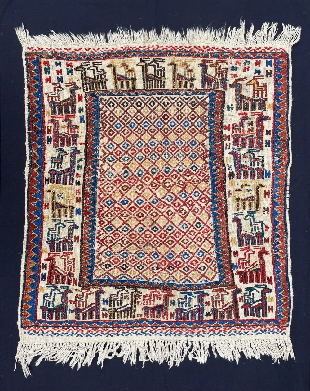 Antique Sofreh, Qashqa'i Nomads, Fars Province, South-West Persia.