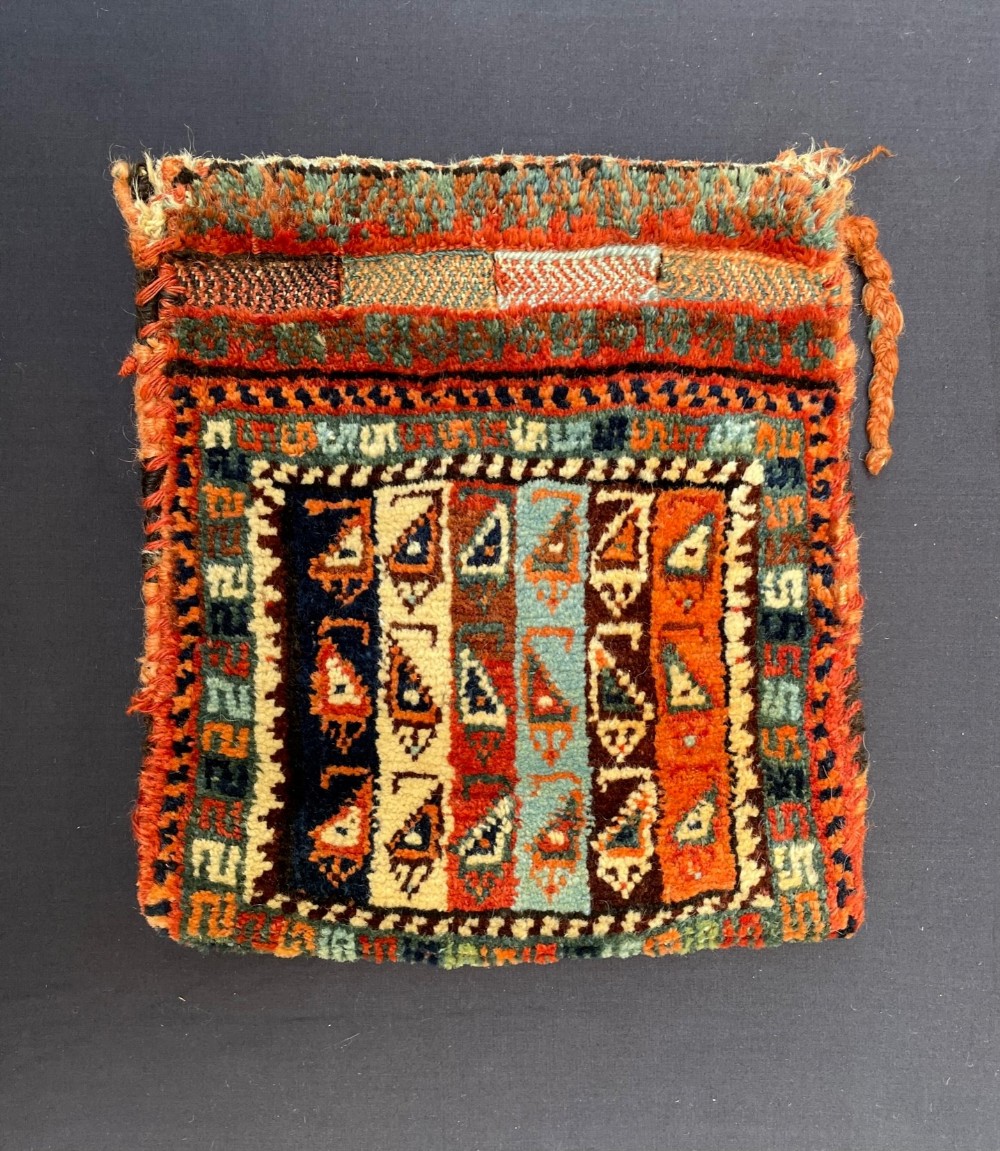 Antique Vanity-Bag, Afshar Nomads, Kerman Province, South Persia.
