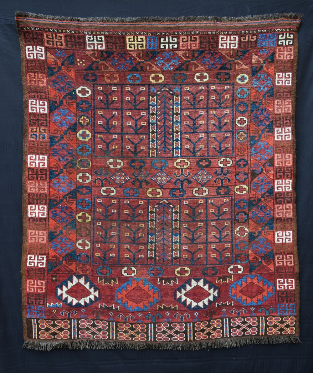 Rare Antique Turkmen Engsi, Ersary Tribes, Middle Amu Darya Region, Turkmenistan, Central Asia.