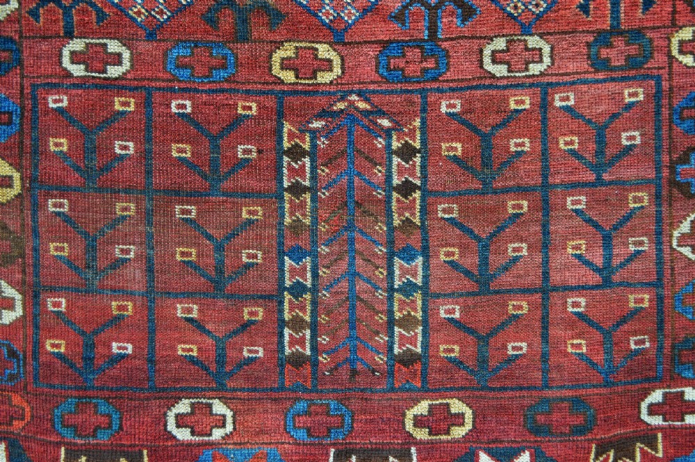 Rare Antique Turkmen Engsi, Ersary Tribes, Middle Amu Darya Region, Turkmenistan, Central Asia. View IV