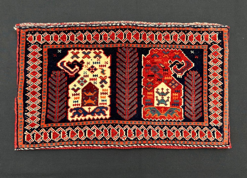 Antique Vanity-Bag, Afshar-Qorab'i Tribe of Bardsir, Kerman Province, South Persia.