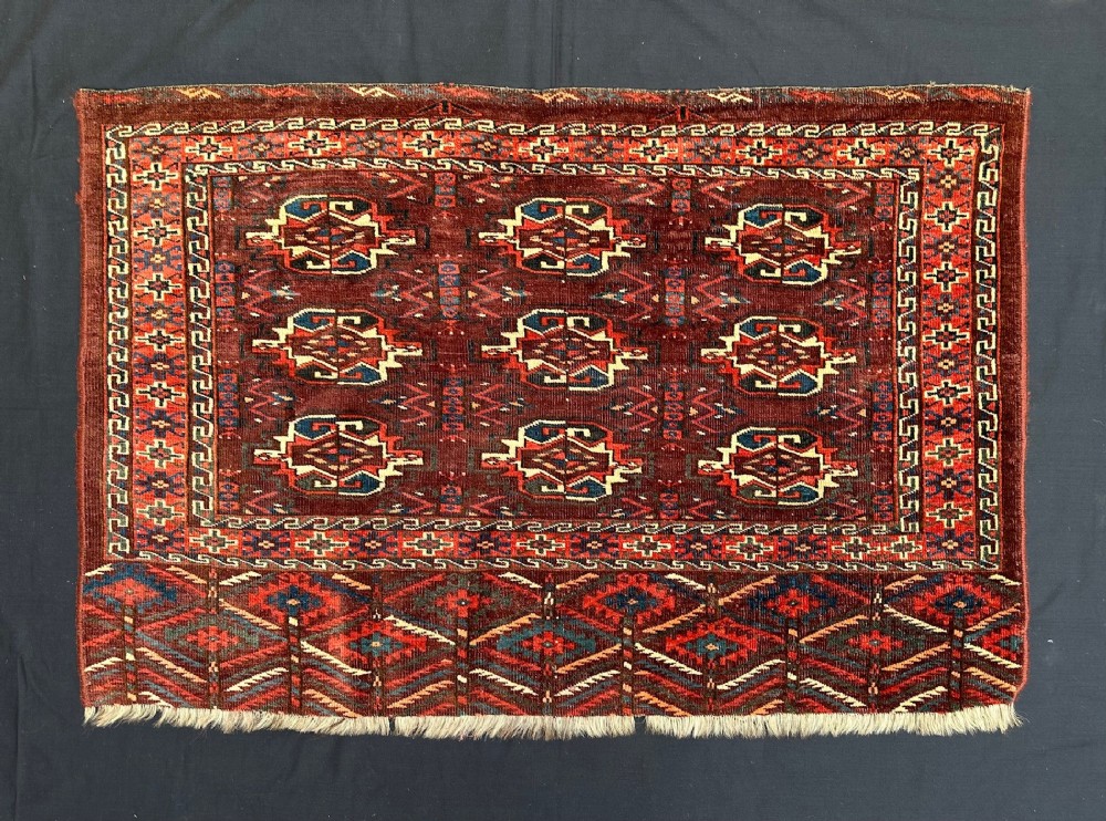 Antique Turkmen Chuval, Yomut Tribes, Trans-Caspian Steppes, Turkmenistan, Central Asia.