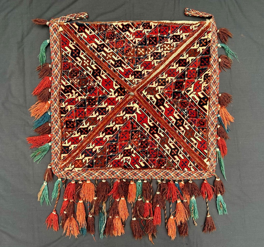 Antique Turkmen Bukcha, Yomut Tribes, Trans-=Caspian Steppes, Turkmenistan, Central Asia.