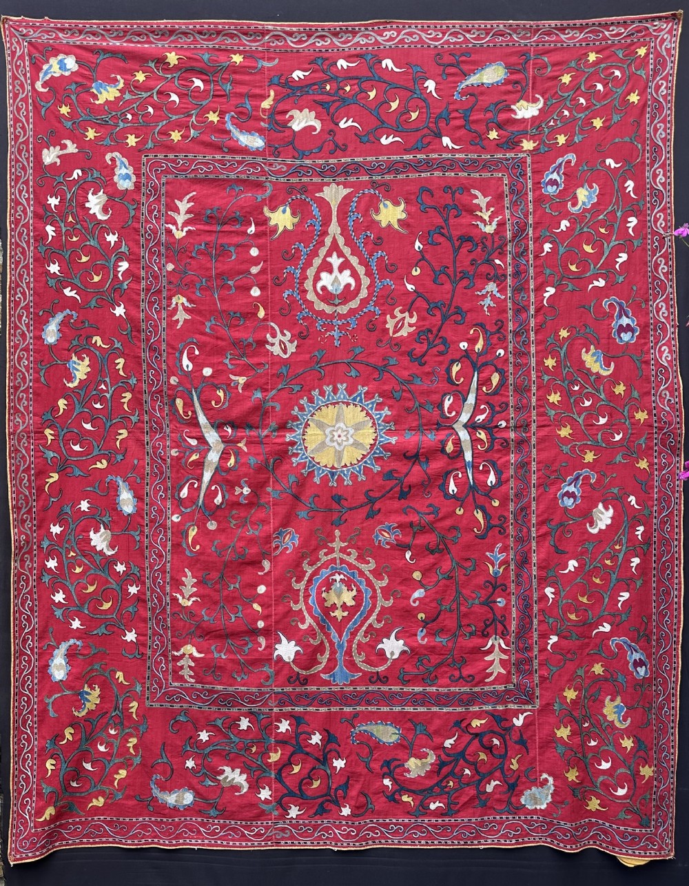 Antique Uzbek Suzani, Uzbekistan.