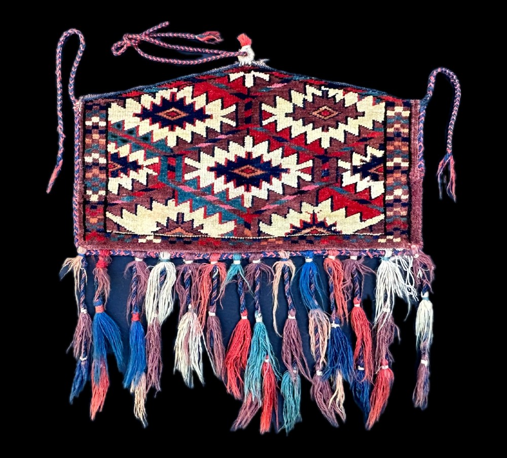 Antique Turkmen Asmalyk, Yomut Tribe, Trans-Caspian Steppes, Turkmenistan, Central Asia.