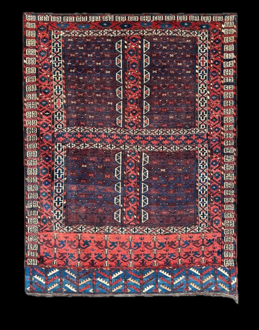 Antique Turkmen Engsi, Igdyr Tribe, Astrakhan Province, Turkmenistan, Central Asia.