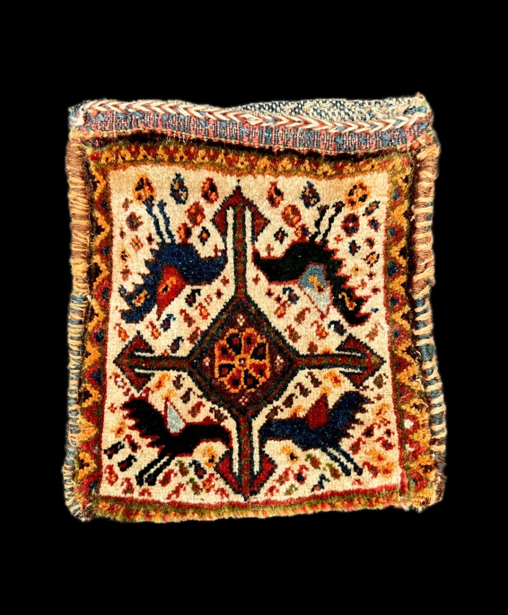 Antique Vanity-Bag, Nafar Tribe of the Khamseh Confederacy, Fars Province, South-West Persia.