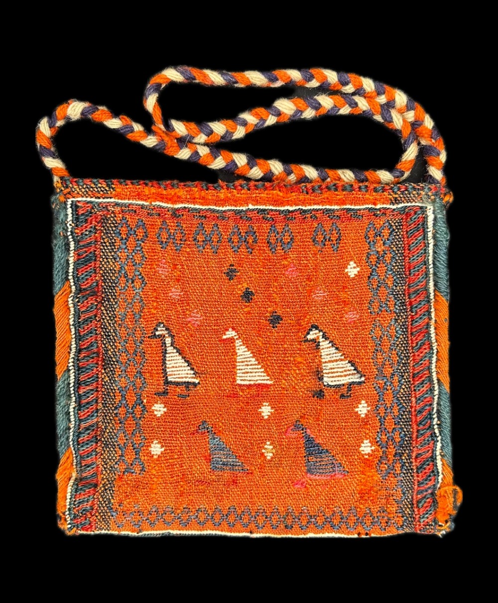 Antique Vanity-Bag, Qashqa'i Confederacy, Darrehshuri Tayfeh, Fars Province, South-West Persia.
