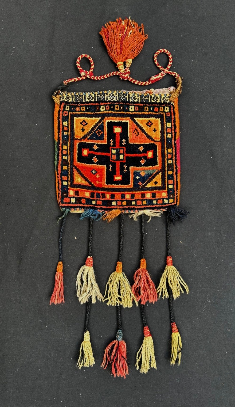 Antique Vanity-Bag, Qashqa'i Confederacy, Kashkuli Tribe, Fars Province, South-West Persia.