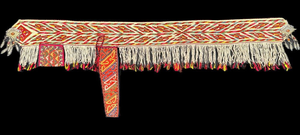 Antique Knife & Purse Belt, Lakai Uzbeks, Uzbekistan, Central Asia.