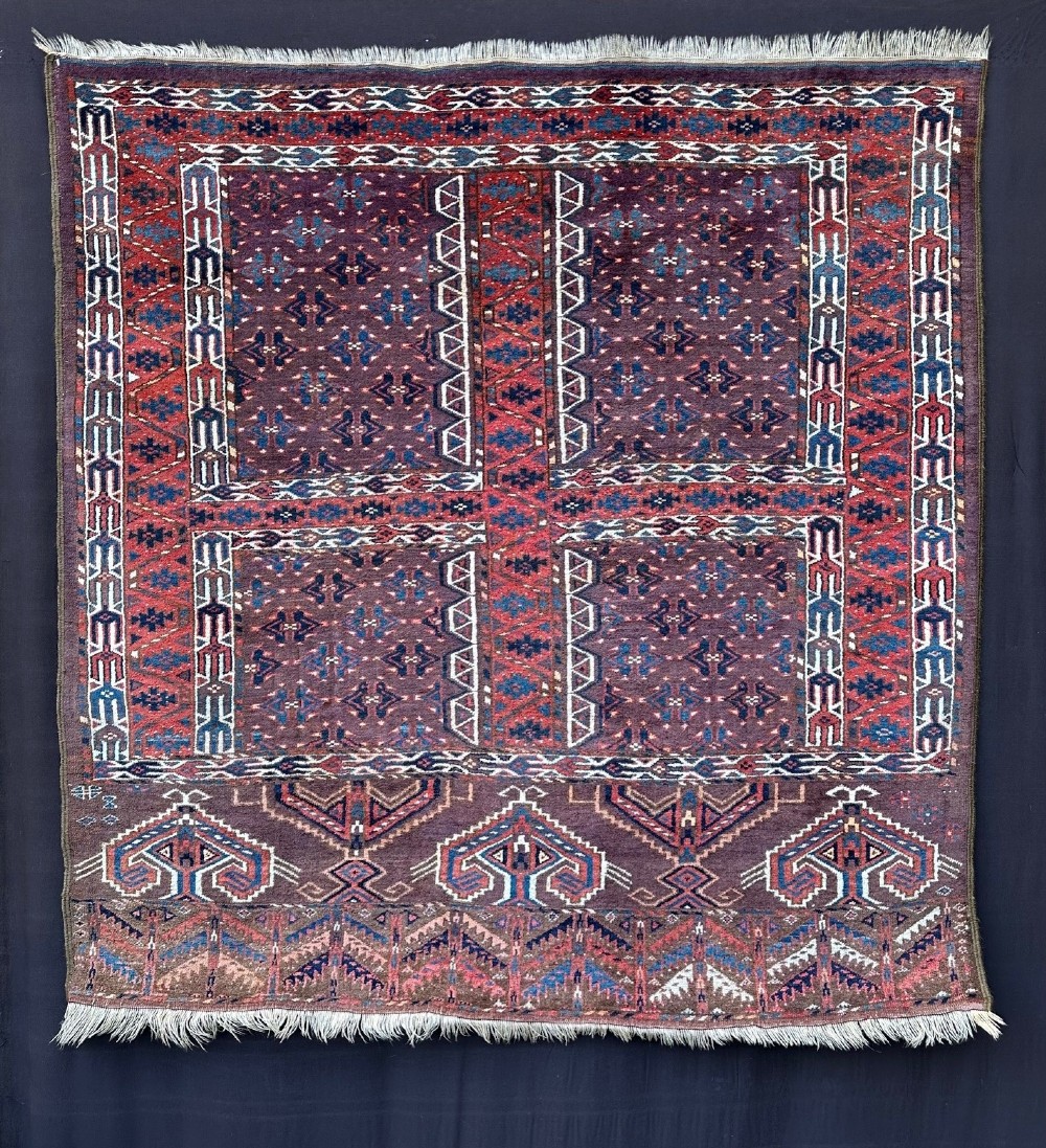 Antique Turkmen Engsi, Yomut Tribes, Trans-Caspian Steppes, Turkmenistan, Central Asia.