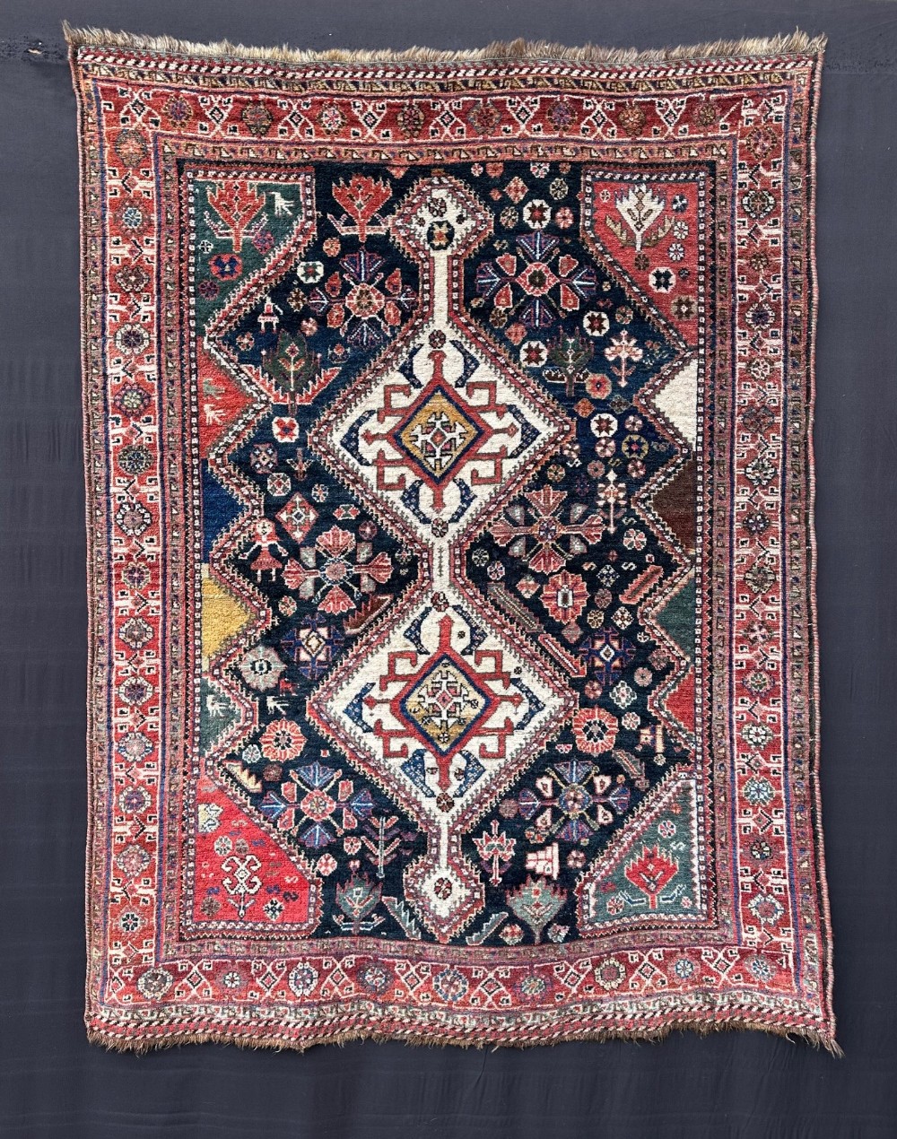 Antique Qashqa'i Rug, Kashkuli Tribe, Fars Province, South-West Persia.