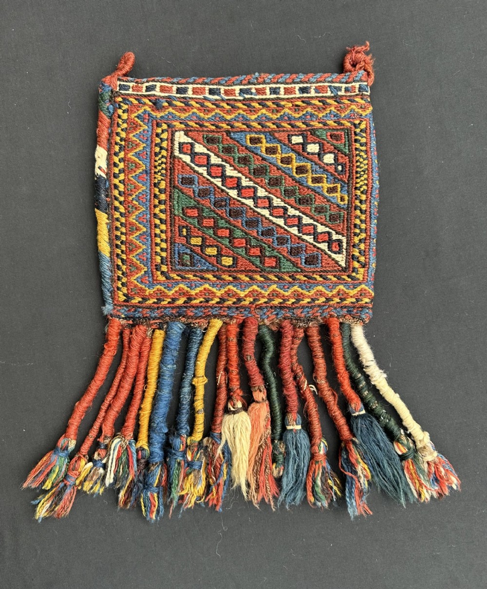 Antique Vanity-Bag, Afshar Nomads, Kerman Province, South Persia.