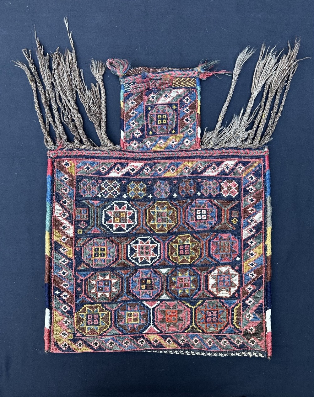 Antique Salt-Bag, Afshar Nomads, Kerman Province, South Persia.