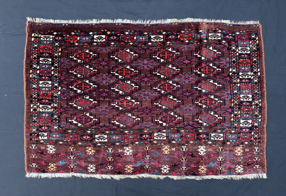 Antique Turkmen Chuval, Igdyr Tribe, Aralo-Caspian Steppes, Turkmenistan, Central Asia.