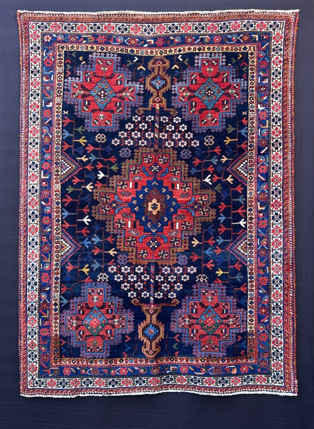 Antique Afshar Rug, Neiriz Region, Kerman Province, South Persia.