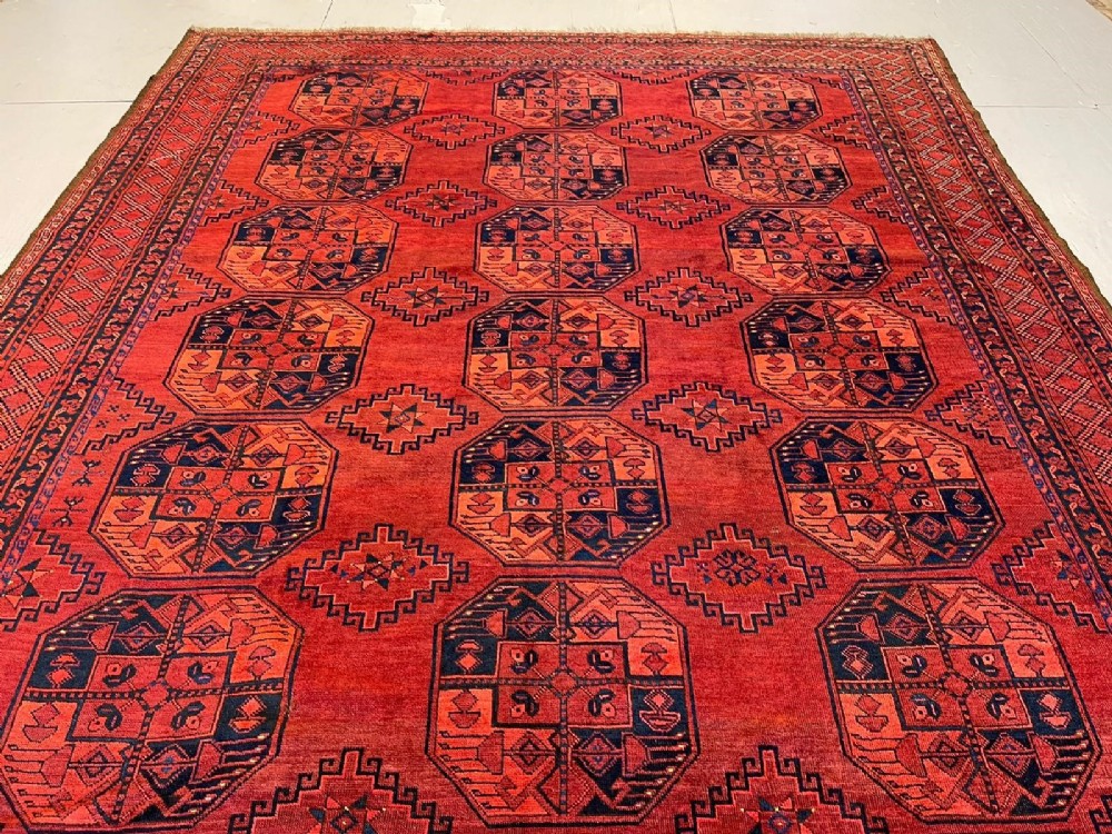 Antique Turkmen Carpet, Ersary Tribes, Middle Amu Darya Region, Turkmenistan, Central Asia.