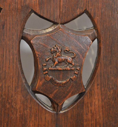 PAIR OF GOTHIC HALL CHAIRS - ADDITIONAL PHOTO 2