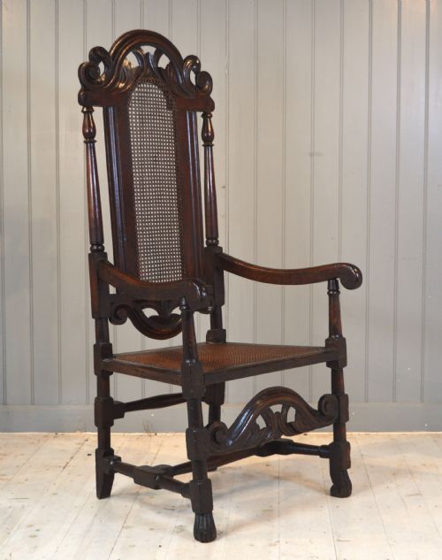 17TH CENTURY CANE CHAIR - ADDITIONAL PHOTO 1