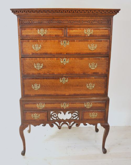 OAK AND FRUITWOOD CHEST ON STAND - ADDITIONAL PHOTO 6