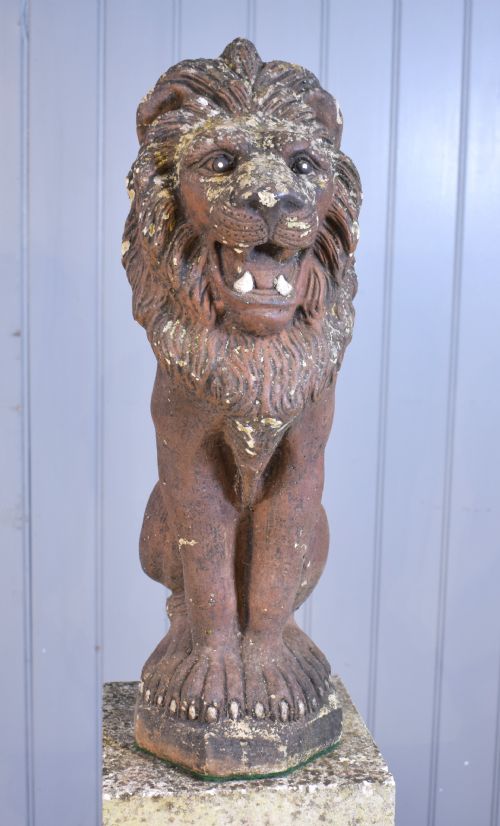 LIONS IN RECONSTITUTED STONE - ADDITIONAL PHOTO 2