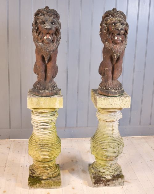 LIONS IN RECONSTITUTED STONE - ADDITIONAL PHOTO 3