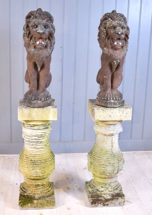 LIONS IN RECONSTITUTED STONE - ADDITIONAL PHOTO 4