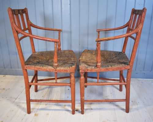 PAIR OF PAINTED CHAIRS - ADDITIONAL PHOTO 1