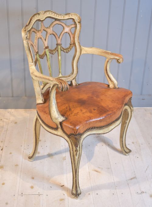 PAINTED LEATHER CHAIR - ADDITIONAL PHOTO 6