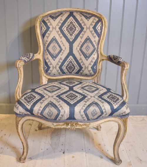 FRENCH PAINTED ARMCHAIR - ADDITIONAL PHOTO 1