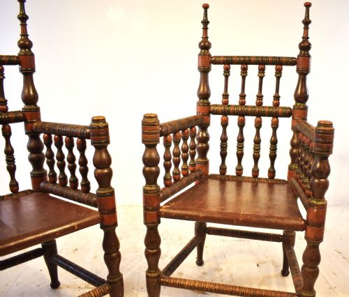 PAIR OF SWEDISH TURNED CHAIRS - ADDITIONAL PHOTO 3