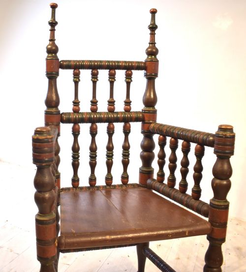 PAIR OF SWEDISH TURNED CHAIRS - ADDITIONAL PHOTO 4