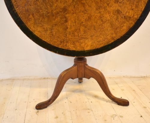 BURR WOOD TRIPOD TABLE - ADDITIONAL PHOTO 2