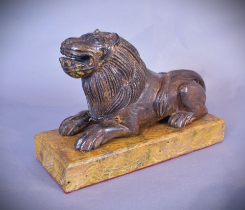 Carved Lion on Plinth