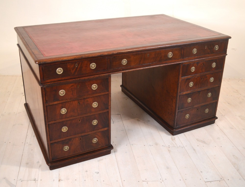 Partners Desk in Mahogany