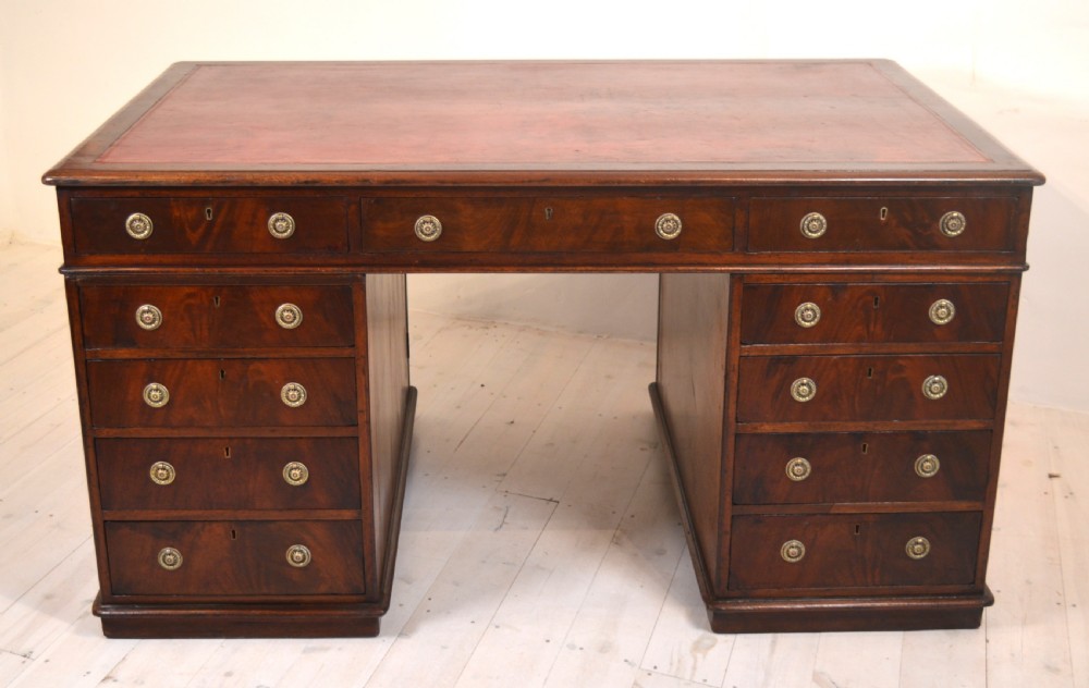 Partners Desk in Mahogany View II